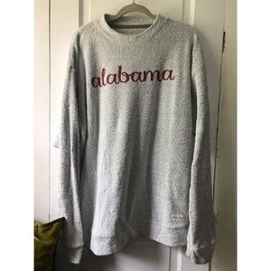 Gray with Crimson “Alabama” Script Comfy Terry Gameday Sweatshirt